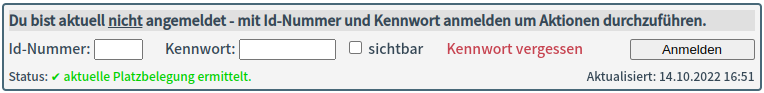 Anmeldung - Bedeutung der Komponenten