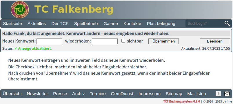 Kennwort ändern