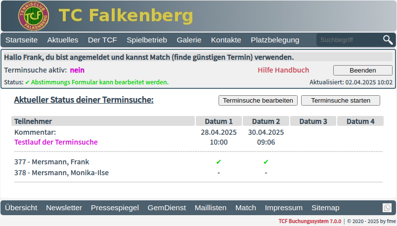 Terminsuche starten